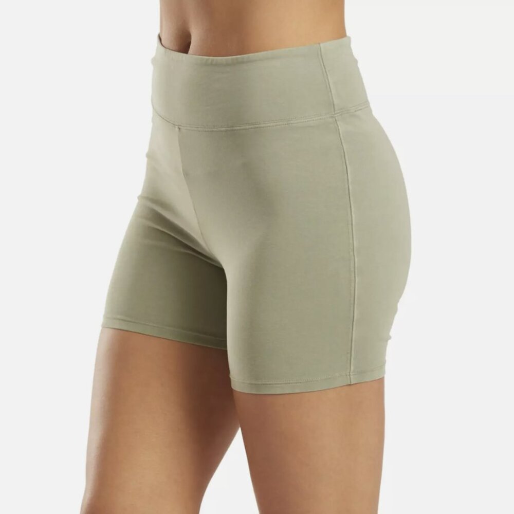 Free People Movement Washed Cargo Khaki Hot Shot Bike Shorts